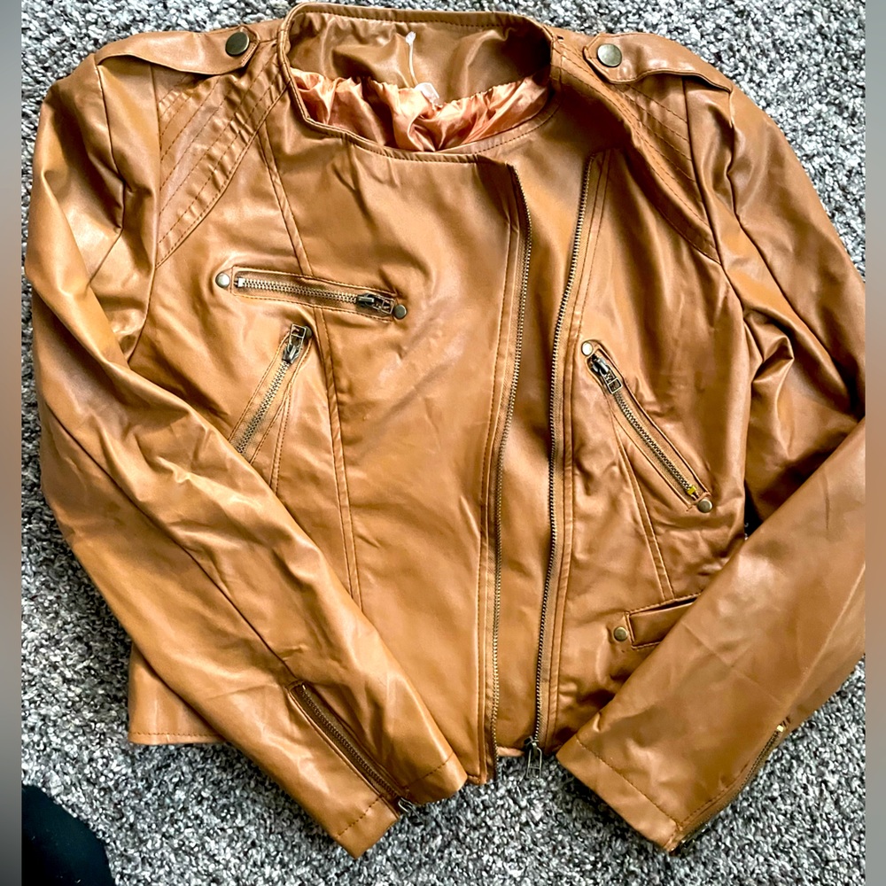 Brown Pleather Jacket